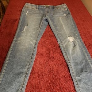 White House Black Market  Rhinestone Accents Denim